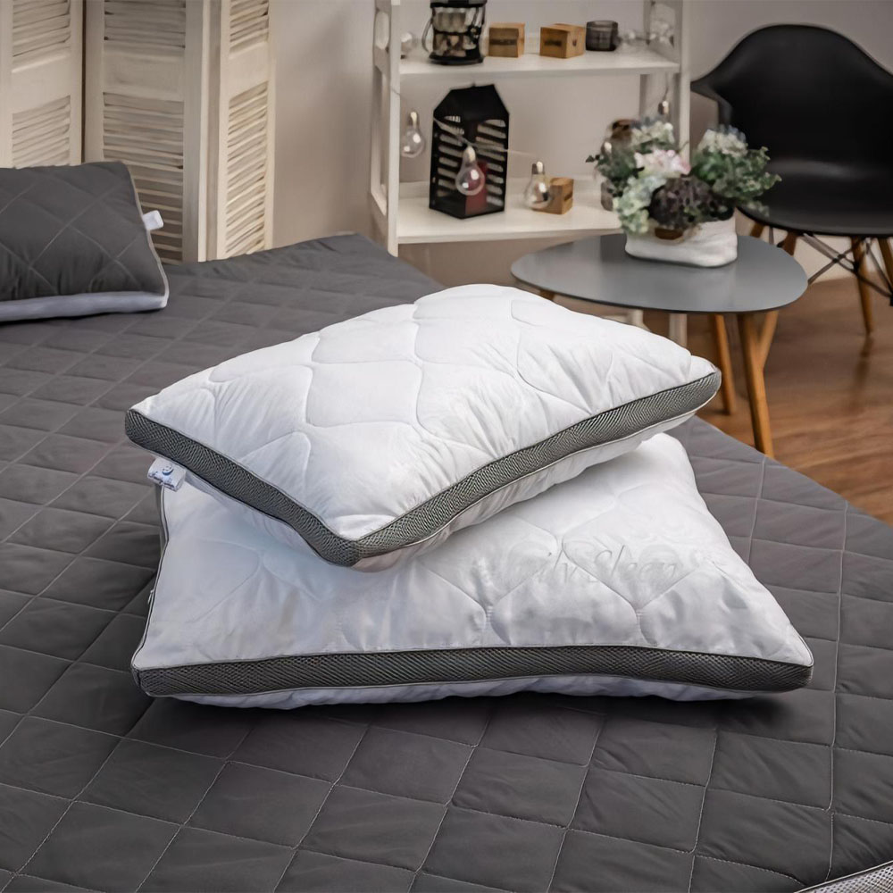 Подушка анатомическая классическая Strong Sleep 3D Gray-White collection