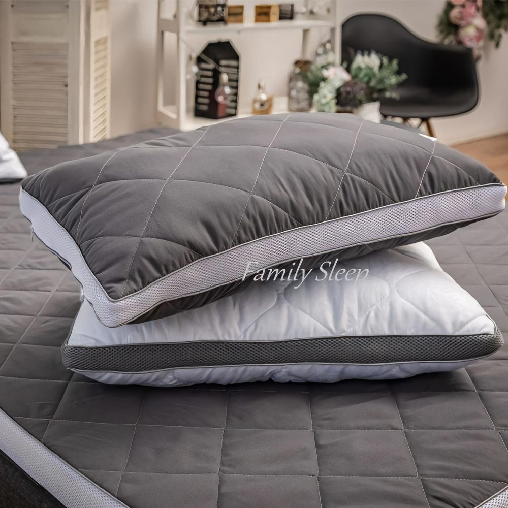 Подушка анатомическая классическая Strong Sleep 3D Gray-White collection